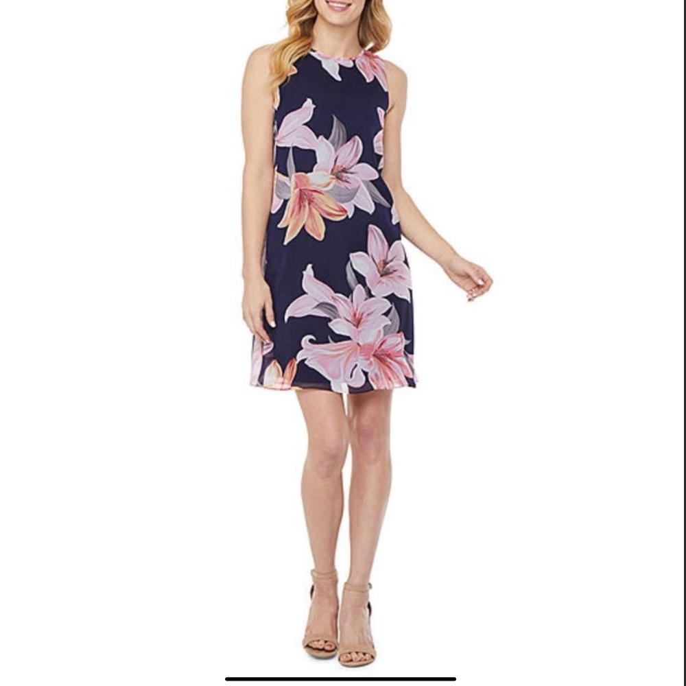 Jessica Howard Sleeveless Floral Swing Dresses